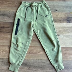 Nike Olive Green Joggers with Black Accents